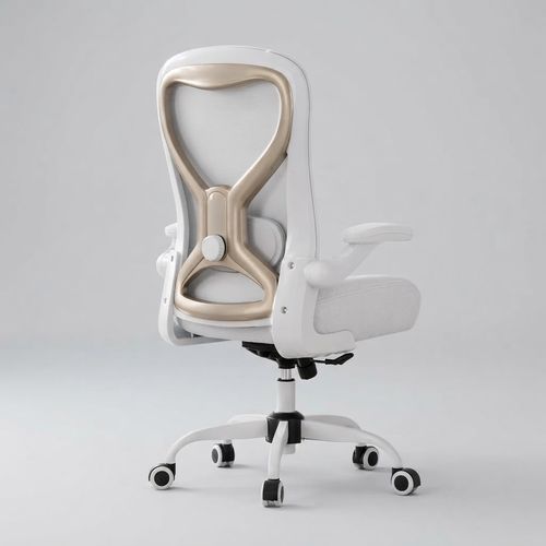 Casasio Tilt and Rock Mesh Chair, White with Champagne